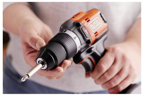 Black & Decker 2 sebességfokozat-Akkus ütvefúró-csavarozó kefe nélkül, akku nélkül, töltő nélkül, Ta 8. kép