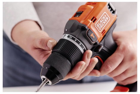 Black & Decker 2 sebességfokozat-Akkus ütvefúró-csavarozó kefe nélkül, akku nélkül, töltő nélkül, Ta 9. kép