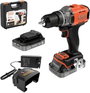 Black & Decker BCD382D2XK-QW Akkus fúrócsavarozó 18 V 2.0 Ah Lítiumion 2. akkuval, Töltővel bélyegkép