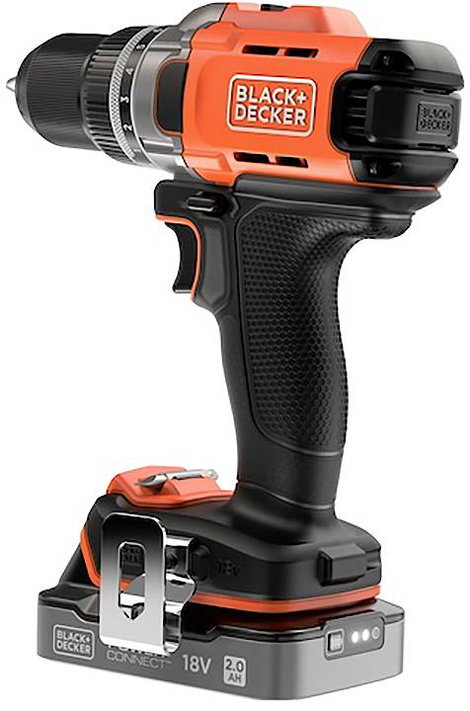 Black & Decker BCD382D2XK-QW Akkus fúrócsavarozó 18 V 2.0 Ah Lítiumion 2. akkuval, Töltővel 2. kép