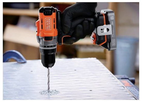 Black & Decker BCD382D2XK-QW Akkus fúrócsavarozó 18 V 2.0 Ah Lítiumion 2. akkuval, Töltővel 3. kép