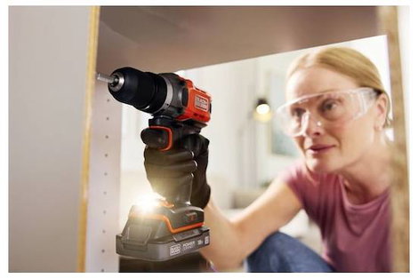 Black & Decker BCD382D2XK-QW Akkus fúrócsavarozó 18 V 2.0 Ah Lítiumion 2. akkuval, Töltővel 4. kép