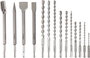 FRITZFURT 3161-3014 Üregfúró korona készlet 14 részes 5 mm, 6 mm, 8 mm, 10 mm, 12 mm, 14 mm SDS-Plus bélyegkép