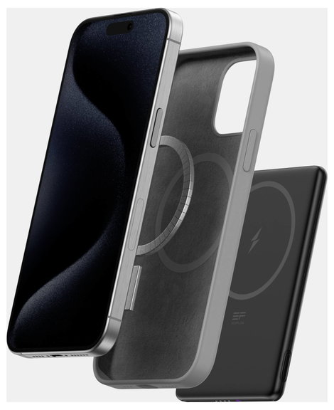 ECOFLOW RAPID Mag 5K Powerbank 5.000 mAh Qi Wireless Charging, Magsafe Lítiumion USB-C® Fekete 8. kép