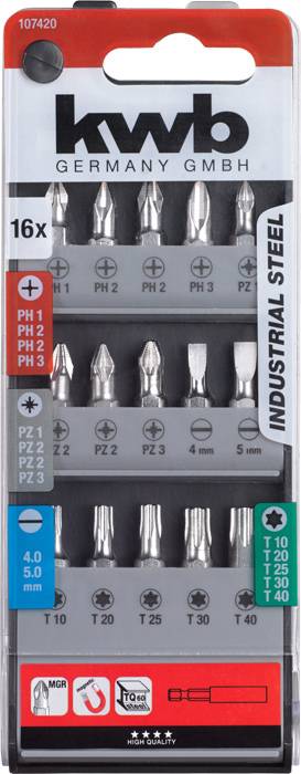 kwb 107420 Bit készlet 16 részes Tartó funkció 2. kép