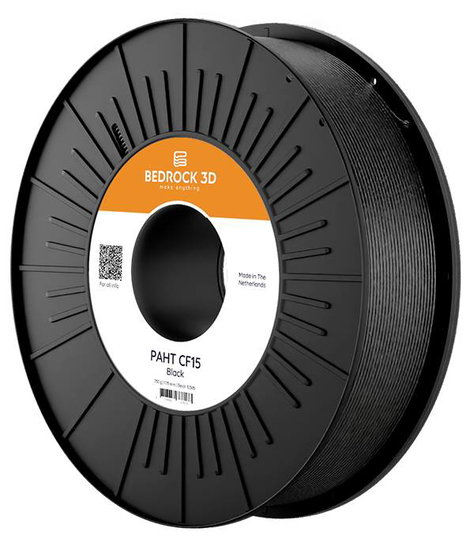 BEDROCK 3D PAHT-4500a075 PAHT CF15 1.75 mm 750 g 3D nyomtatószál PAHT 1.75 mm 750 g Fekete 1 db