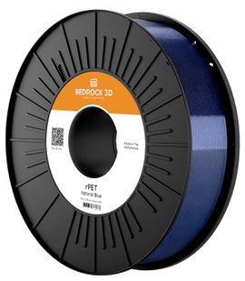 BEDROCK 3D rPET-0601b075 rPET Natural Blue 2.85 mm 750 g 3D nyomtatószál rPET 2.85 mm 750 g Kék 1 db