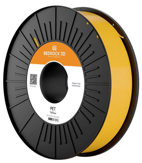 BEDROCK 3D Pet-0316a075 PET Yellow 1.75 mm 750 g 3D nyomtatószál PET 1.75 mm 750 g Sárga 1 db