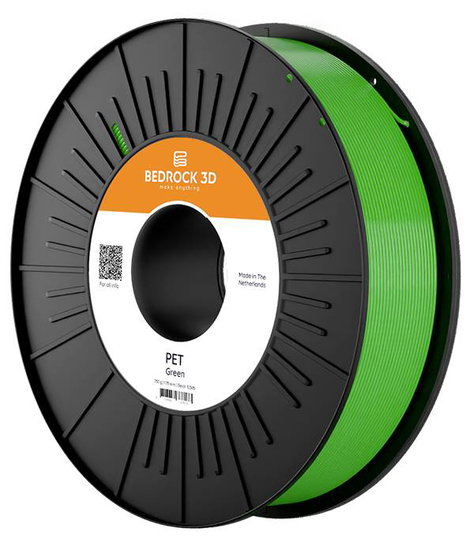 BEDROCK 3D Pet-0317b075 PET Green 2.85 mm 750 g 3D nyomtatószál PET 2.85 mm 750 g 1 db