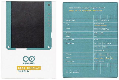 Arduino AKX00075 Fejlesztői panel GIGA Display Bundle 8. kép