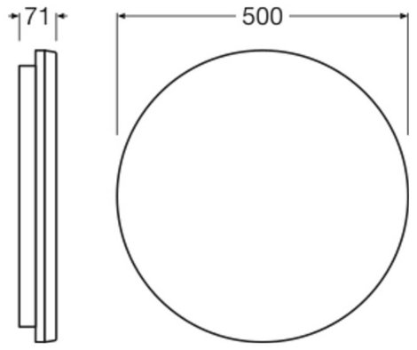 OSRAM HOMELIGHTING 4099854292552 SF FLAT RD 500 P 27W ML 83040 Mennyezeti lámpa, LED-es mennyezeti l 2. kép