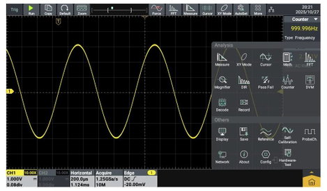 VOLTCRAFT ADO-1002 Digitális oszcilloszkóp 100 MHz 2.5 GSa/mp 250 Mpts 12 bit Digitális memória (DSO 15. kép