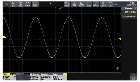 VOLTCRAFT ADO-1002 Digitális oszcilloszkóp 100 MHz 2.5 GSa/mp 250 Mpts 12 bit Digitális memória (DSO 19. kép