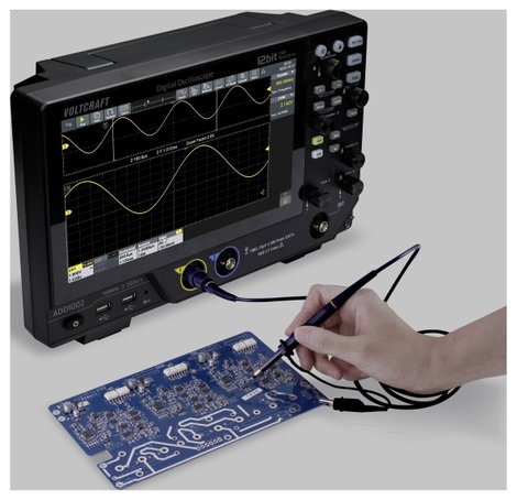 VOLTCRAFT ADO-1002 Digitális oszcilloszkóp 100 MHz 2.5 GSa/mp 250 Mpts 12 bit Digitális memória (DSO 6. kép