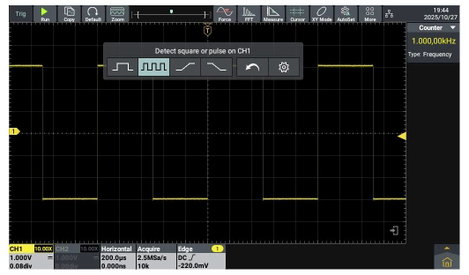 VOLTCRAFT ADO-1002 Digitális oszcilloszkóp 100 MHz 2.5 GSa/mp 250 Mpts 12 bit Digitális memória (DSO 9. kép