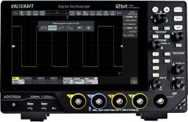 VOLTCRAFT ADO-3504 Digitális oszcilloszkóp 350 MHz 2.5 GSa/mp 250 Mpts 12 bit Digitális memória (DSO
