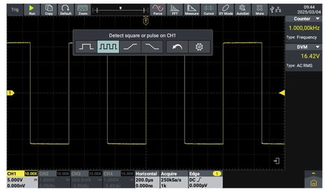 VOLTCRAFT ADO-3504 Digitális oszcilloszkóp 350 MHz 2.5 GSa/mp 250 Mpts 12 bit Digitális memória (DSO 9. kép