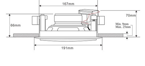 Mennyezeti hangszóró ELA 130 mm 6. kép