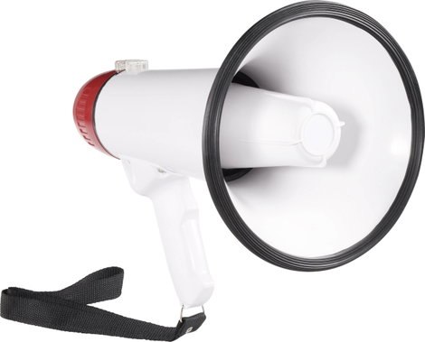 Megafon, hordpánttal, felvétel funkcióval, XB-11SR