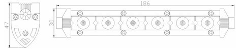 KAMAR Munkafényszóró 12 V/DC, 24 V/DC LB0100 (Sz x Ma x Mé) 186 x 30 x 47 mm 720 lm 5. kép