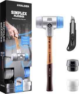 Halder SIMPLEX-Plusbox Starterkit Alu 3113s004 Puha kalapács puha, középkemény 1430 g 155 mm 1 db