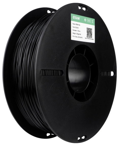 ESUN PEBA-90A Black 3D nyomtatószál PEBA Kis sűrűség, Highspeed nyomtatószál, nagy szakítószilárdság