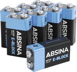 Absina 9V-os elem Alkáli mangán 580 mAh 9 V 8 db