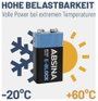 Absina 9V-os elem Alkáli mangán 580 mAh 9 V 8 db 3. bélyegkép