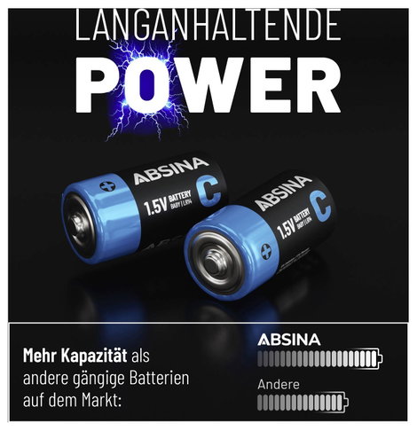 Absina Babyelem Alkáli mangán 6000 mAh 9 V 6 db 4. kép