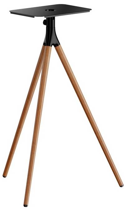 Reflecta Projector Stand Elegant BW schwarz / Walnuss Padlóállvány Dönthető, Csuklóval mozgatható, F