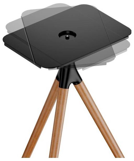 Reflecta Projector Stand Elegant BW schwarz / Walnuss Padlóállvány Dönthető, Csuklóval mozgatható, F 2. kép