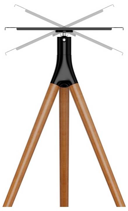 Reflecta Projector Stand Elegant BW schwarz / Walnuss Padlóállvány Dönthető, Csuklóval mozgatható, F 3. kép
