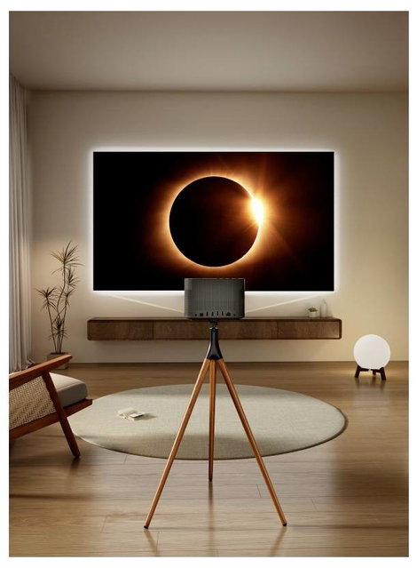 Reflecta Projector Stand Elegant BW schwarz / Walnuss Padlóállvány Dönthető, Csuklóval mozgatható, F 6. kép