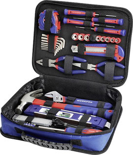WorkPro WP209066 Szerszámkészlet Kisiparos, Univerzális, Technikus táskában 100 részes