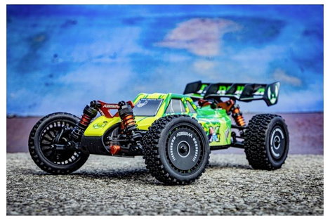 Absima 1:12 EP Buggy Neon Furry 4WD BL RTR zöld Brushless 1:12 RC modellautó Elektro Buggy 4WD RtR 2 2. kép