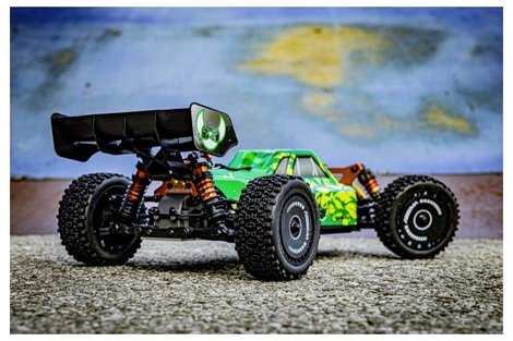 Absima 1:12 EP Buggy Neon Furry 4WD BL RTR zöld Brushless 1:12 RC modellautó Elektro Buggy 4WD RtR 2 3. kép