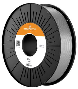 BEDROCK 3D PLA-0021a250 PLA Silver 1.75 mm 2.500 g 3D nyomtatószál PLA műanyag 1.75 mm 2500 g Ezüst 