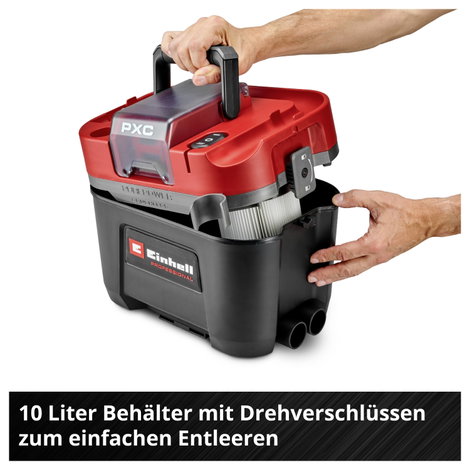 Einhell Professional TP-VC 18/10 Li BL L 4326758 Akkus nedves-/száraz porszívó 10 l töltővel, 1 akku 5. kép