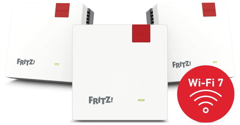 FRITZ! WiFi 7 hatótávnövelő Mesh Set 1700 3er-Set International 20003129 LAN, WLAN Mesh-képes 3. kép
