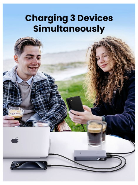 UGREEN 25188 Powerbank 20000 mAh Lítiumion USB-C®, USB Szürke 11. kép