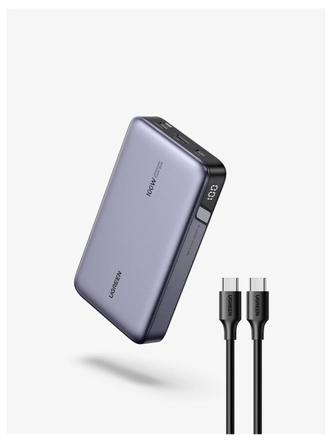 UGREEN 25188 Powerbank 20000 mAh Lítiumion USB-C®, USB Szürke 3. kép
