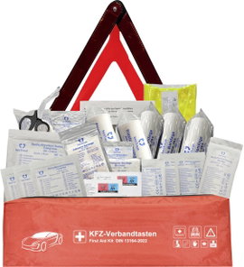besTreat 3 in 1 Car first aid kit Elsősegély táska Elakadásjelző háromszöggel Busz, Lakókocsik, Szem