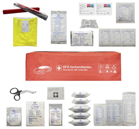 besTreat 3 in 1 Car first aid kit Elsősegély táska Elakadásjelző háromszöggel Busz, Lakókocsik, Szem 4. kép