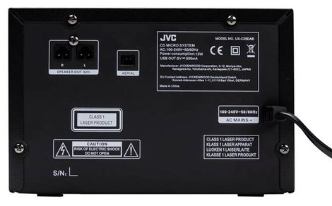 JVC UX-C25DAB Sztereo berendezés DAB+, Bluetooth®, CD, USB Fekete 6. kép