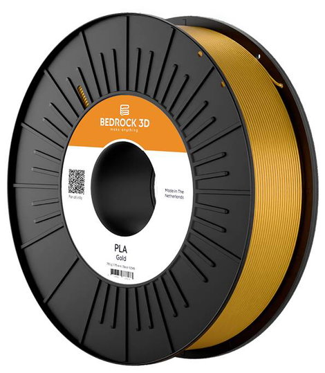 BEDROCK 3D PLA-0014b075 PLA Gold 2.85 mm 750 g 3D nyomtatószál PLA műanyag 2.85 mm 750 g Arany 1 db