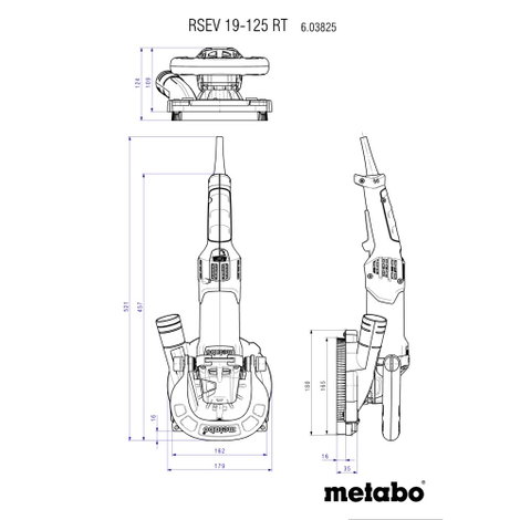Metabo RSEV 19-125 RT 603825700 Korongos csiszológép 1900 W 5. kép