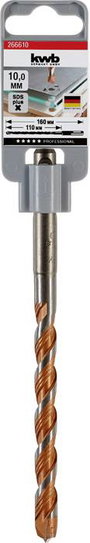 kwb 266610 40CR acél Kalapácsfúró 1 db 10 mm Teljes hossz 160 mm SDS-Plus 1 db 2. bélyegkép