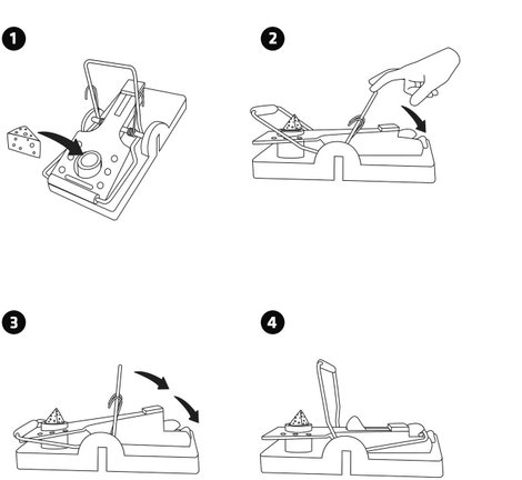 Egércsapda, egérfogó 2 db Gardigo Mouse-Trap 62341 11. kép