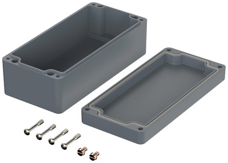 ROSE Systemtechnik 2081606 Ipari ház 160 x 75 x 56.5 x 129 Üvegszál erősítésű poliészter Mókusszürke 2. kép
