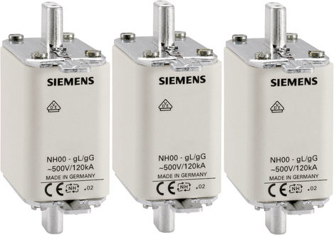 Siemens 3NA3803 NH biztosíték Biztosíték méret = 000 10 A 500 V/AC, 250 V/AC 3 db